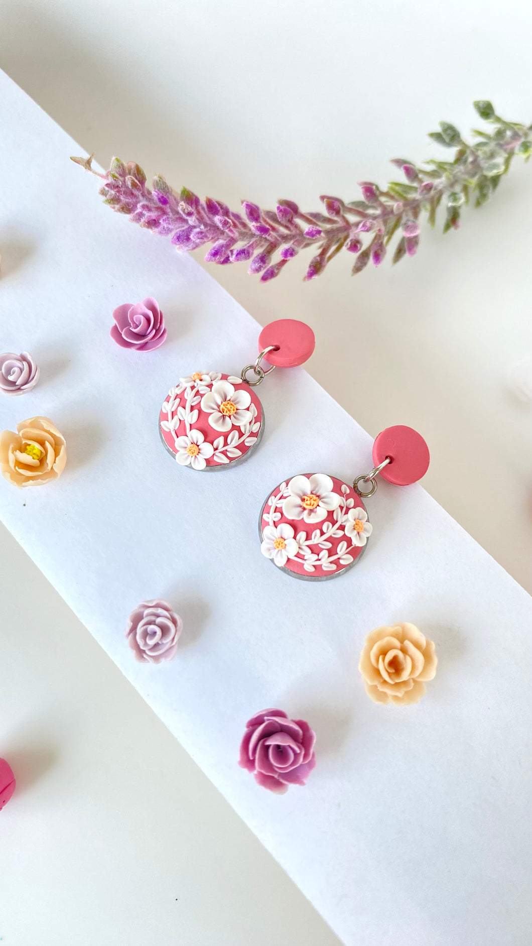 Polymer Clay Flower Earrings
