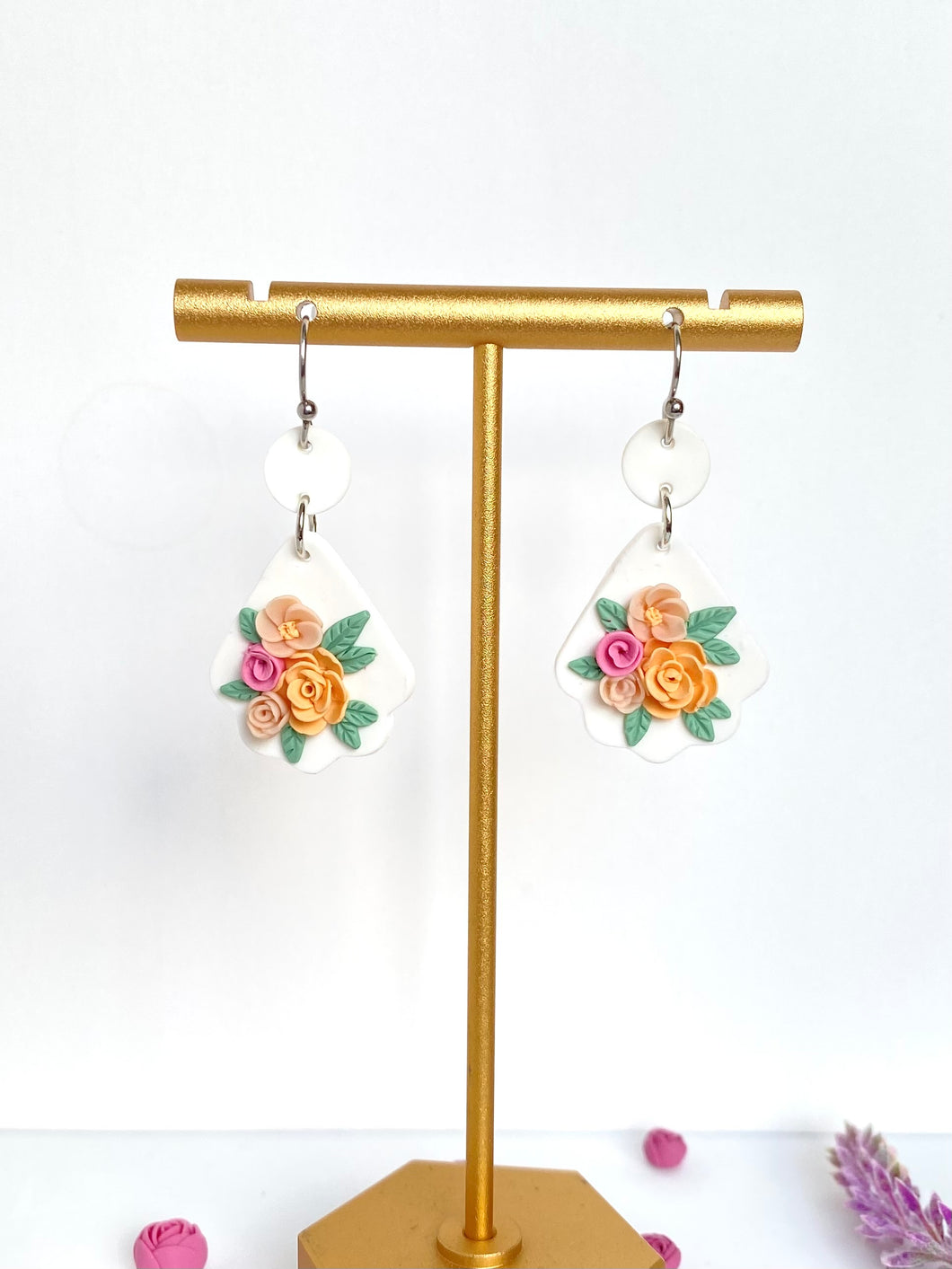 Polymer Clay Flower Earrings