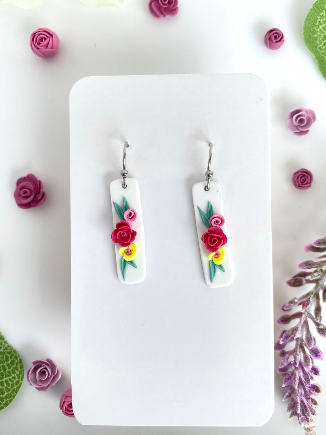 Polymer Clay Flower Earrings