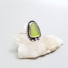 Natural Sea Glass Ring Sterling Silver Size 6.75