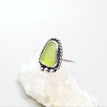Natural Sea Glass Ring Sterling Silver Size 6.75