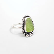 Natural Sea Glass Ring Sterling Silver Size 6.75