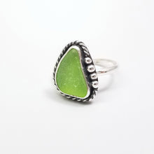 Genuine Sea Glass Ring Sterling Silver Size 7.25