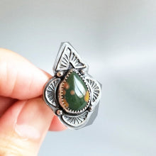 Sterling Silver Ocean Jasper Ring-Size 6.75
