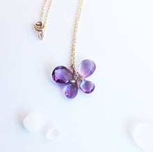 Purple Amethyst Butterfly Necklace-Sterling Silver