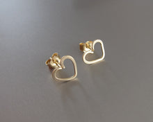 Dainty Heart Earrings-14k Gold-Rose Gold Filled