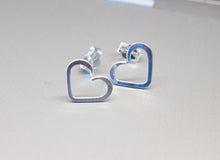 Dainty Heart Earrings-Sterling Silver