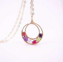 Mothers Necklace Birthstones-14K Gold Filled