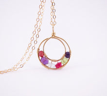 Mothers Necklace Birthstones-14K Gold Filled