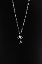 Wire Dainty Trefoil Key Necklace-Sterling Silver-14k Gold-Rose Gold Filled
