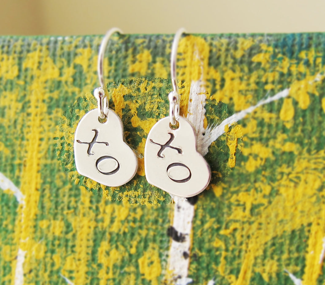 Hug and Kiss Earrings-Sterling Silver