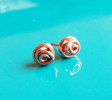 Wire Rose Earrings-Sterling Silver-14K Gold-Rose Gold Filled