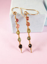 Watermelon Tourmaline Earrings-14k Gold-Rose Gold Filled