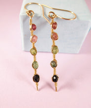 Watermelon Tourmaline Earrings-14k Gold-Rose Gold Filled