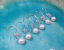 Freshwater Pearl Earrings-Bridesmaid Gift Set of 5,6,7,8,9,10,11,12-Sterling Silver