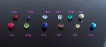 Birthstone Chain Ring-Choose Your Birthstone Ring-Sterling Silver