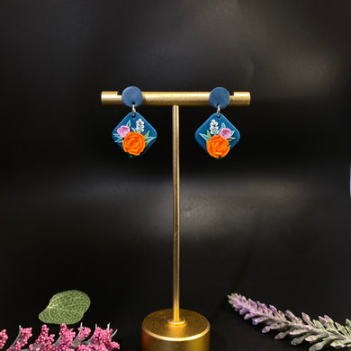 Polymer Clay Flower Earrings