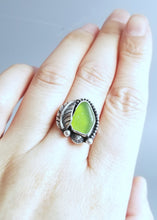Sterling Silver Sea Glass Ring Size 7.5