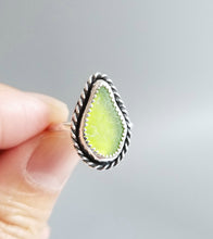 Genuine Sea Glass Ring Sterling Silver Size 7.5