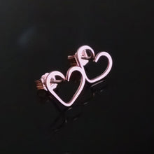 Dainty Heart Earrings-14k Gold-Rose Gold Filled