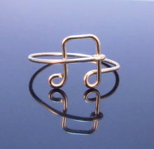 Dainty Music Note Ring-Sterling Silver-Gold-Rose Gold