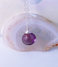 Purple Amethyst Necklace-Sterling Silver