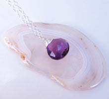 Purple Amethyst Necklace-Sterling Silver