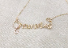 Personalized Wire Cursive Name Necklace-Gold-Rose Gold