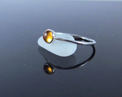 November Birthstone Ring Citrine-Sterling Silver