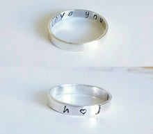 Sterling Silver Personalized Band Ring