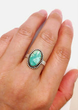 Genuine Turquoise Ring-Size 6.5-Sterling Silver
