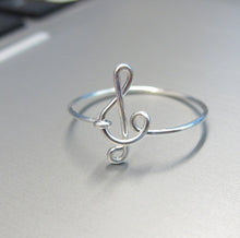 Dainty Treble Clef Music Ring-Sterling Silver