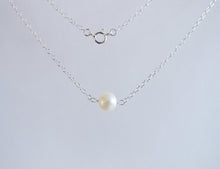 White Freshwater Pearl Necklace-Bridesmaid Gift Set of 5,6,7,8,9,10,11,12-Sterling Silver