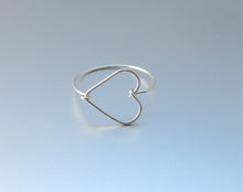 Dainty Wire Heart Ring-Sterling Silver-14K Gold-Rose Gold Filled
