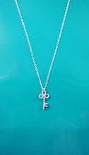 Wire Dainty Trefoil Key Necklace-Sterling Silver-14k Gold-Rose Gold Filled