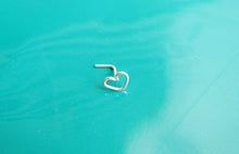Tiny Heart Piercing Nose Ring-Sterling Silver-14K Gold-Rose Gold Filled