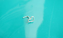 Tiny Heart Piercing Nose Ring-Sterling Silver-14K Gold-Rose Gold Filled