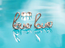 Gold Love Earrings-Rose Gold-Sterling Silver