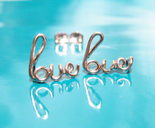 Gold Love Earrings-Rose Gold-Sterling Silver