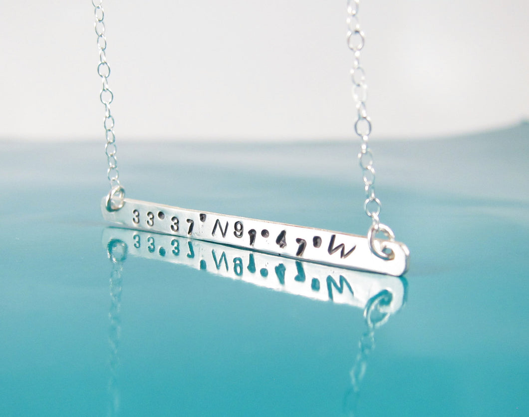 Location Necklace Sterling Silver