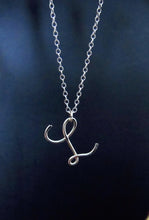Wire Cursive Initial Necklace-Sterling Silver-14K Gold-Rose Gold Filled