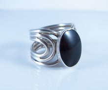 Vintage Black Onyx Ring-Sterling Silver Size 6